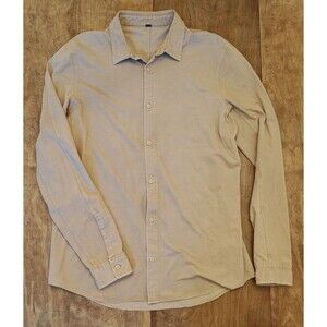 Lululemon Khaki Button down long sleeve shirt Men's Medium